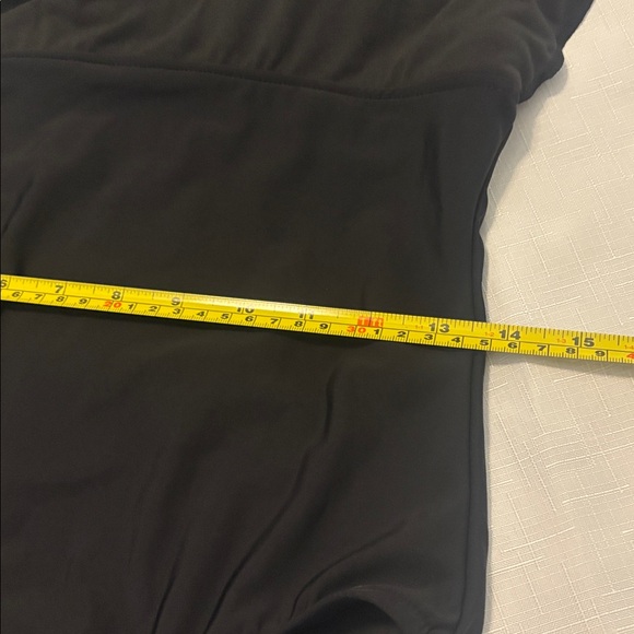 Aquagreen Black Swimdress One Piece SZ L 12/14 one side slit vacay beach  NWT - Picture 9 of 11